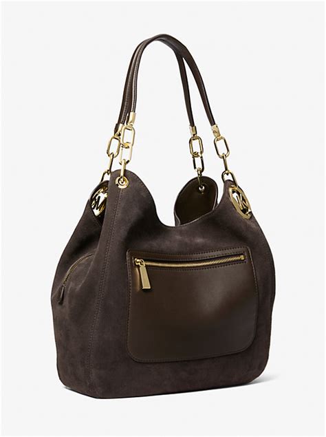 michael kors suede shoulder bag|shoulder bag Michael Kors outlet.